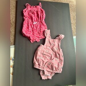 2x 3-6m Baby Rompers Set